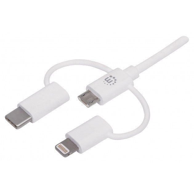 Manhattan ICOC APP-3IN1W 3-in-1 USB Charging Cable 1 m – Lightning, Micro-B – view 4