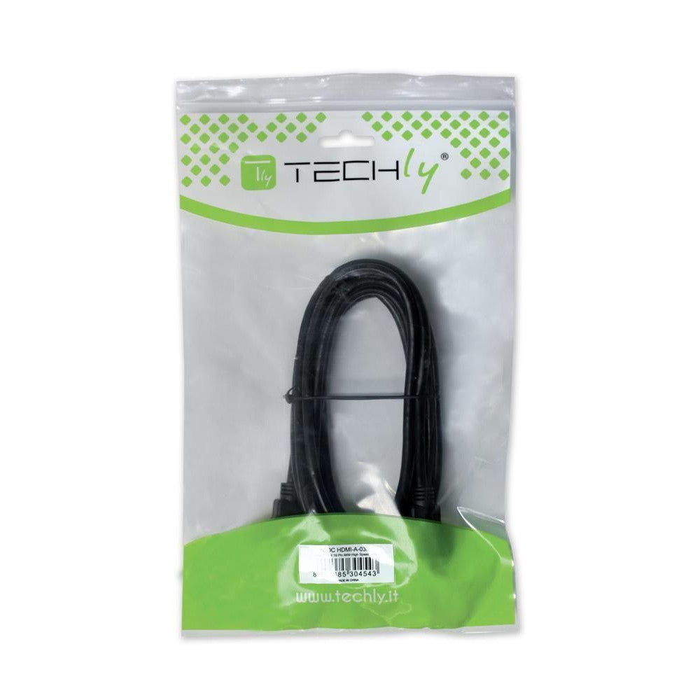 Techly ICOC DSP-A-010 – DisplayPort 1.2 Cable M/M, 4K 60Hz, 7.1 Audio, 1m Black