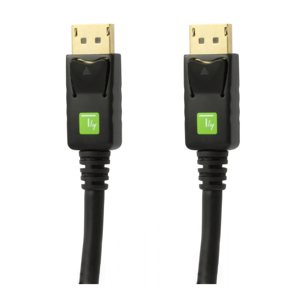Techly ICOC DSP-A-010 – DisplayPort 1.2 Cable M/M, 4K 60Hz, 7.1 Audio, 1m Black