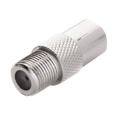 Econ E-006 RF Adapter – F Female to IEC Female, Knurled Metal Coaxial Coupler – view 2