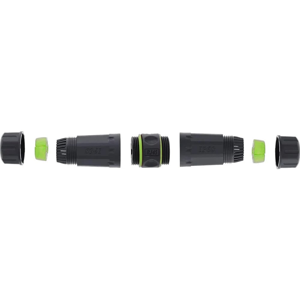 Techly IWP-MD C6-IP68T-SL Slim RJ45 Cat.6 Coupler F/F – IP68, PoE+, UV