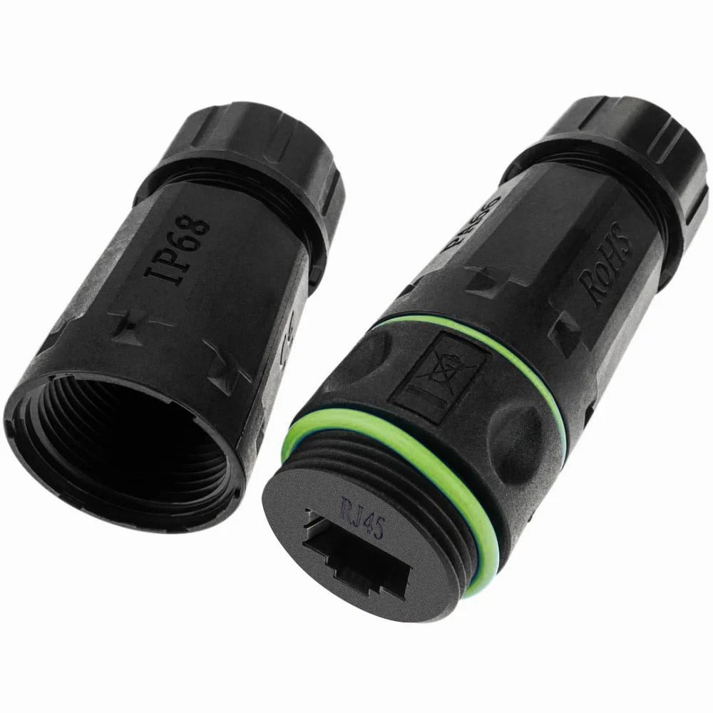 Techly IWP-MD C6-IP68T-SL Slim RJ45 Cat.6 Coupler F/F – IP68, PoE+, UV