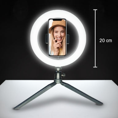 GBC 59.8810.00 USB LED Ring Light 200mm – 240lm, 3000–5000K & 3 Modes