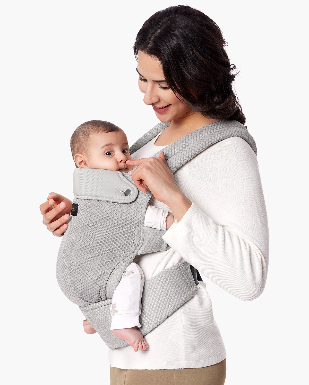 Momcozy PureHug Air Mesh Baby Carrier Gray – Ergonomic, 3–20kg & Machine Washable – view 3
