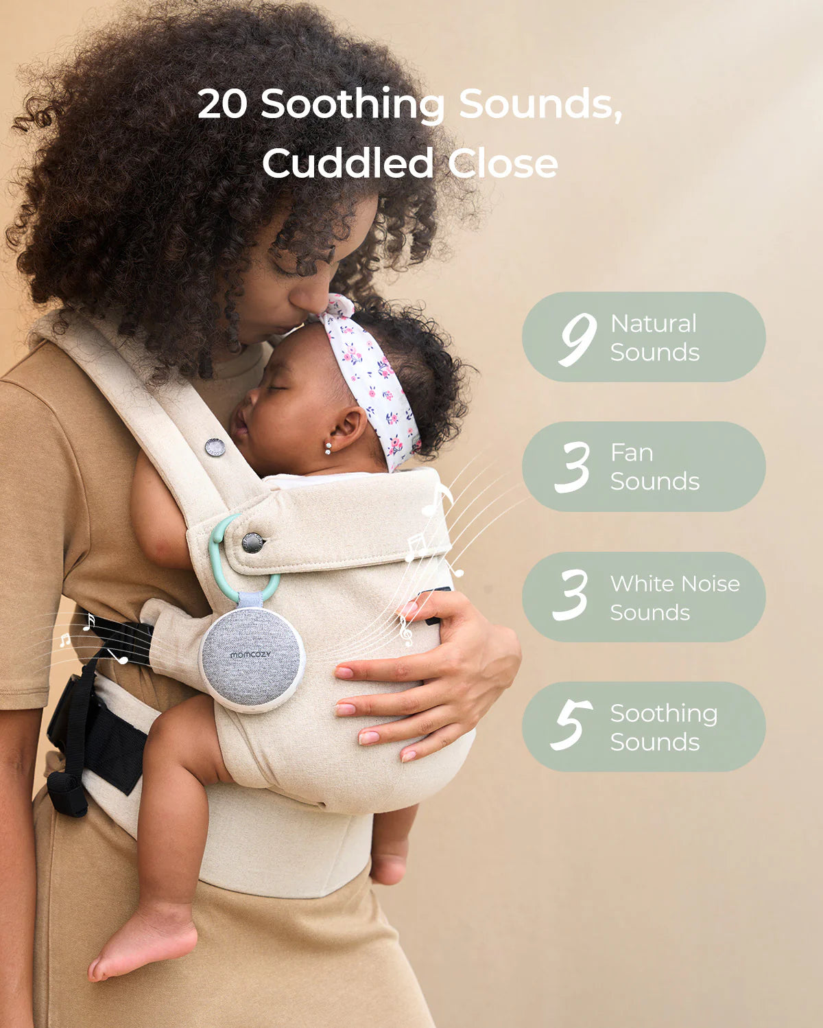 Momcozy Portable Baby Sound Machine – 20 Sounds, Night Light & Bluetooth Audio – view 4