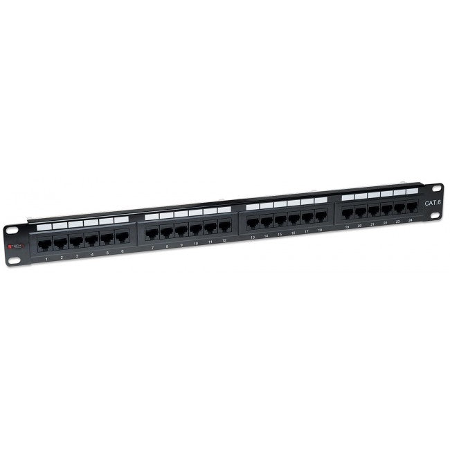 Techly I-PP 24-RU-C6T Patch Panel UTP 24 Ports RJ45 Cat.6 1U - view 2
