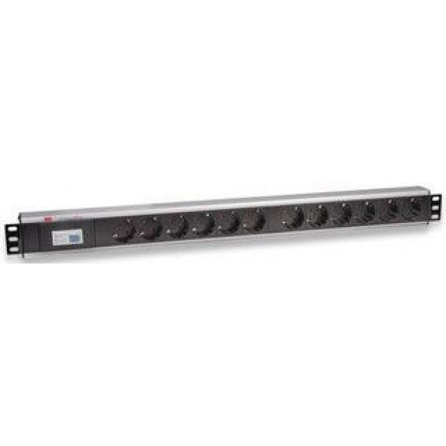 Techly I-CASE STRIP-12SH 19" Vertical Rack PDU 12 Schuko Outlets, 3.5 kW - view 3