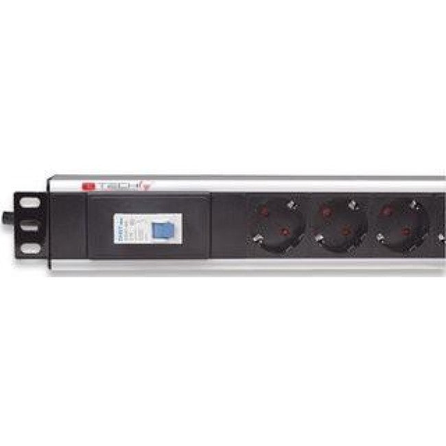 Techly I-CASE STRIP-12SH 19" Vertical Rack PDU 12 Schuko Outlets, 3.5 kW - view 4
