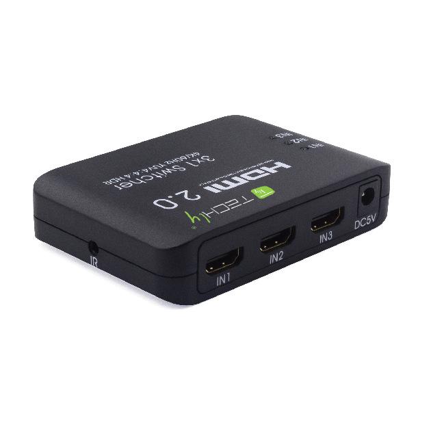 Techly IDATA HDMI2-4K3160 HDMI 2.0 Switch 3x1 4K 60Hz HDR - view 3