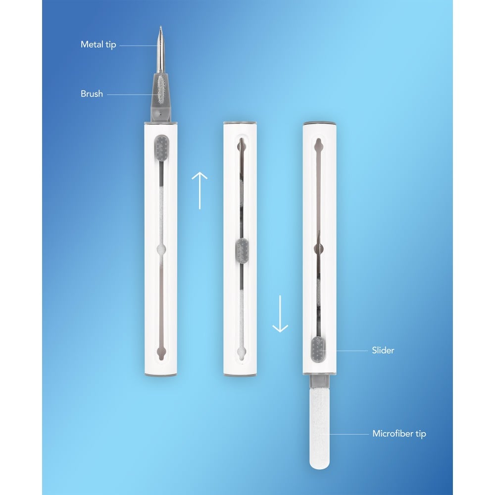 Manhattan ICC SB-CLPEN 3-in-1 Earbud Cleaning Kit – Microfiber, Brush & Metal Tip