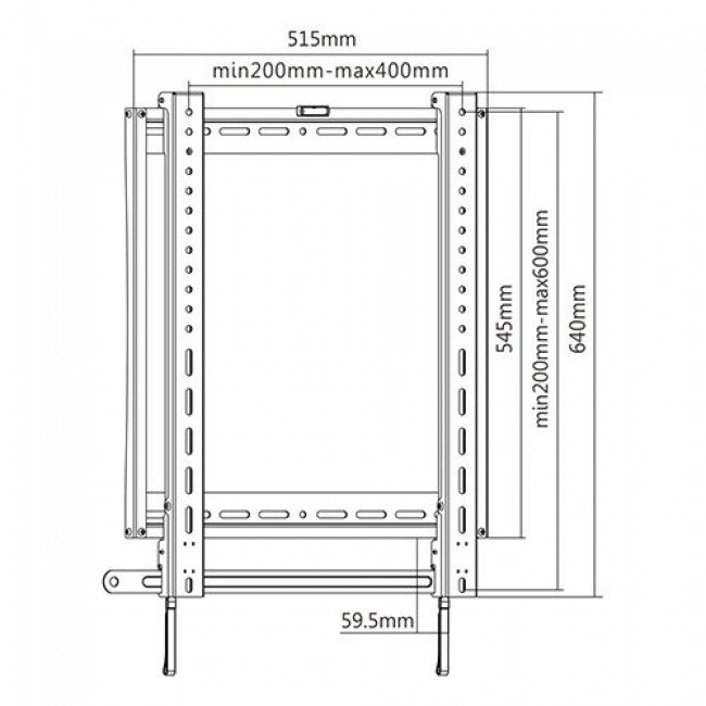 Techly ICA-PLB V64F Portrait Fixed Wall Mount 45-70" TV, 50 kg - view 4