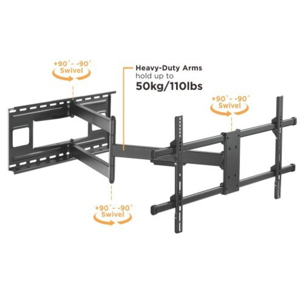 Techly ICA-PLB 490 TV Wall Mount 43''–80'' – 1015mm Arm, 50kg & VESA 800×400