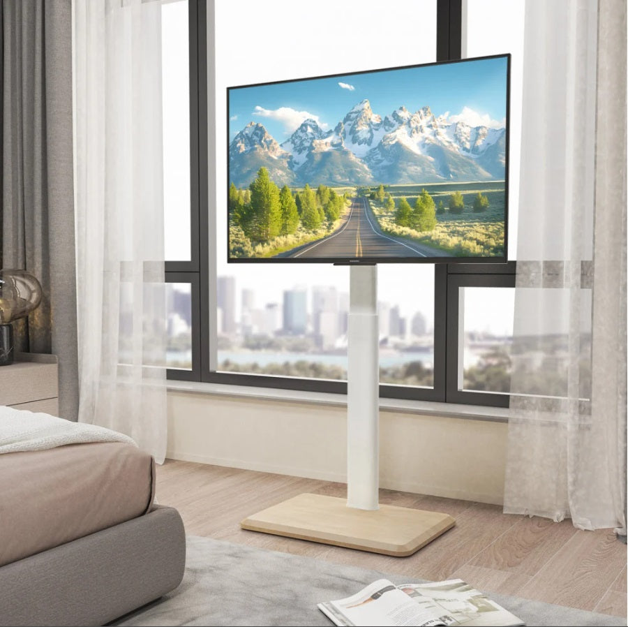 Techly ICA-TR404 – TV Floor Stand 24"–55", VESA 400×400, 30kg, 30° Swivel, Wheels