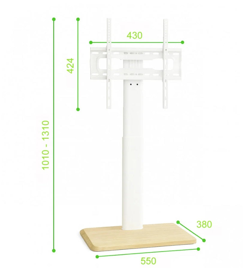 Techly ICA-TR404 – TV Floor Stand 24"–55", VESA 400×400, 30kg, 30° Swivel, Wheels