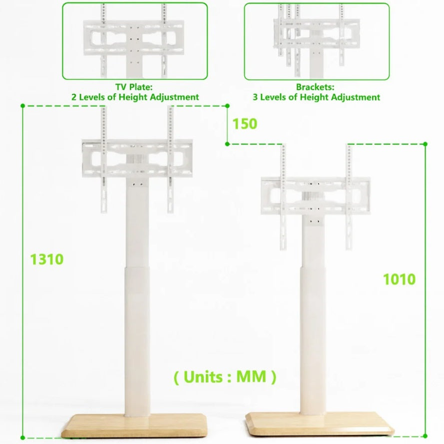 Techly ICA-TR404 – TV Floor Stand 24"–55", VESA 400×400, 30kg, 30° Swivel, Wheels