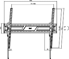Jolly Line JL41853 ELB-60100/TILT Tilting TV Wall Mount 60–100" – view 3