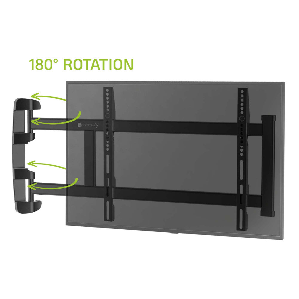 Techly ICA-PLB 042 Universal Περιστρεφόμενη Βάση Τοίχου TV 26"–60" – 180° Swivel, 35 kg, VESA 400×400