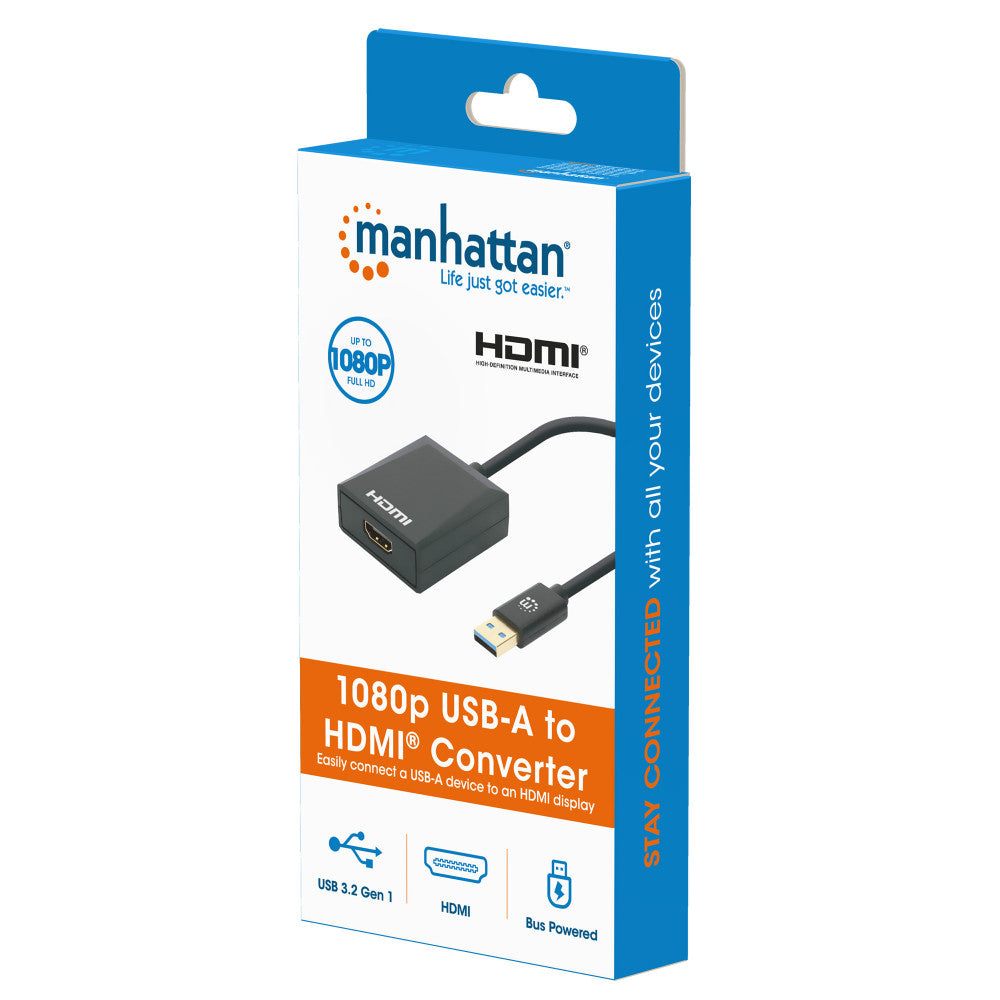 Manhattan IADAP USB3-HDMIM - Converter USB 3.0 A to HDMI Full HD 1080p