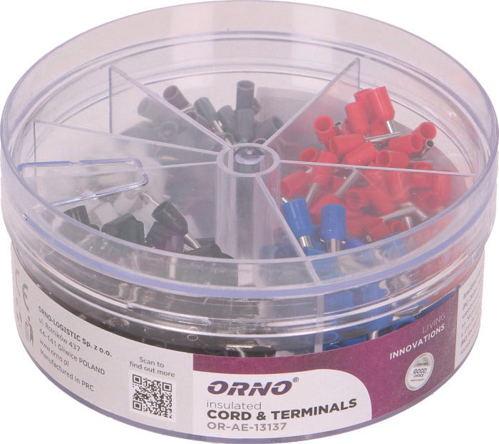 Orno Insulated Cord-End Ferrule Set 400 Pieces – 0.5-2.5 mm² Stranded Wire & Colour-Coded – view 3