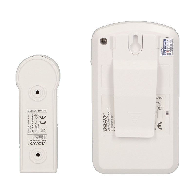 Orno OR-DB-KH-122 Wireless Battery Doorbell – 70 m Range, IP44 & Adjustable 60-80 dB – view 4