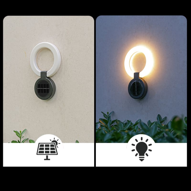 RP Fenty Solar LED Garden Wall Light – IP65, 3000K Warm White & Foldable Mount – view 2