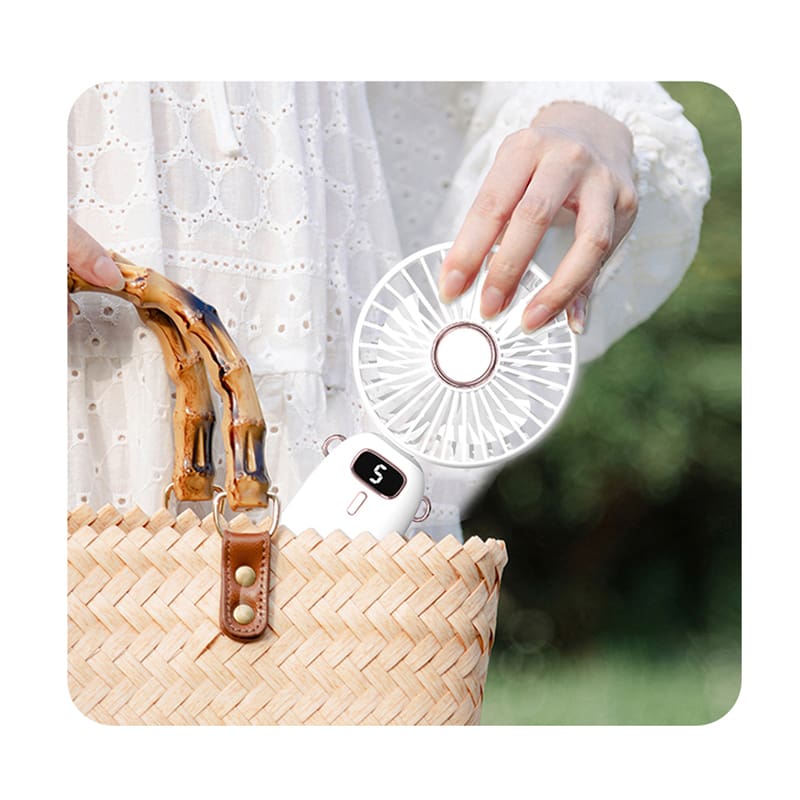 RP Cindy Rechargeable Personal Fan 5W White – 2200mAh, 5 Speeds & Hanging Strap – view 6