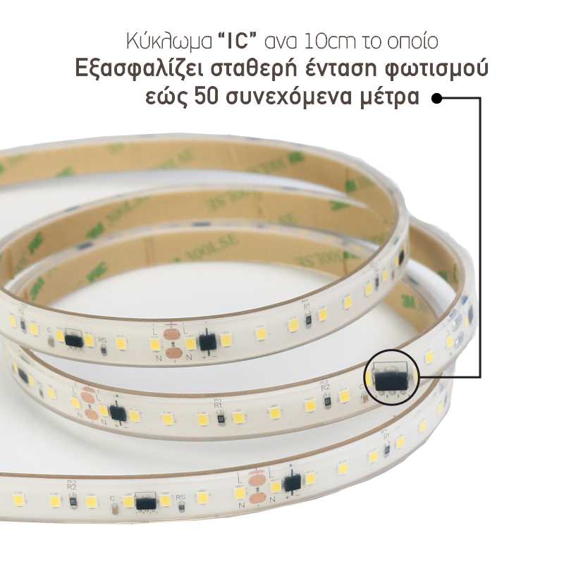 RP LED Strip 15W/m IP67 240V 4000K – 1500lm/m, IC Circuit & 5m Pack – view 2