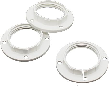 RP E14 Lamp Holder Screw Ring White – 2-Pack, Threaded Socket Accessory