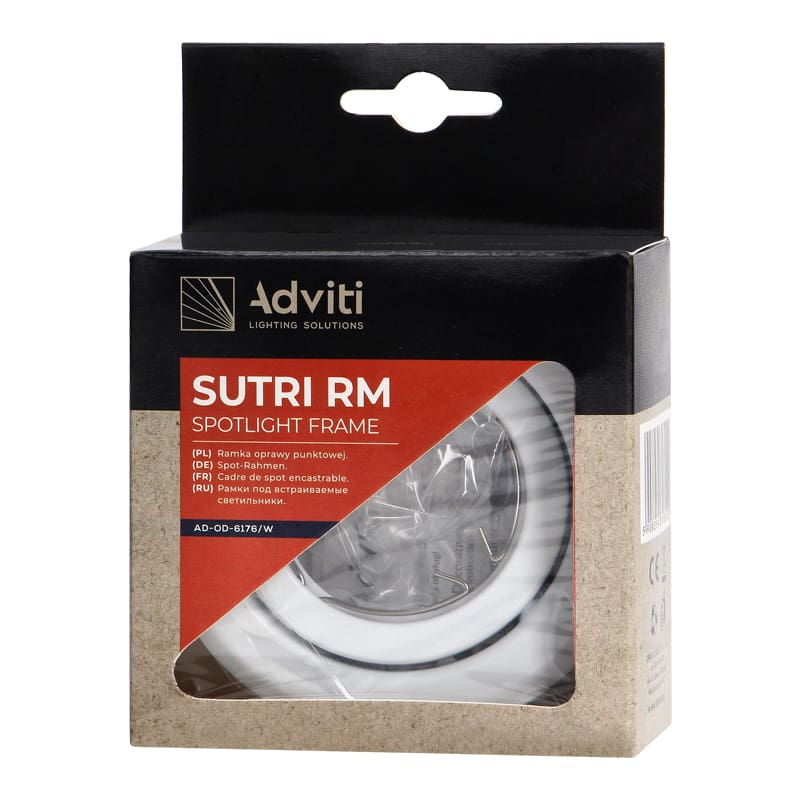 Orno 6176 Recessed Spotlight Frame GU10 – Round, Adjustable, White Steel & IP20 – view 2