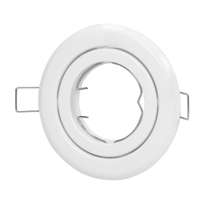 Orno 6176 Recessed Spotlight Frame GU10 – Round, Adjustable, White Steel & IP20 – view 3