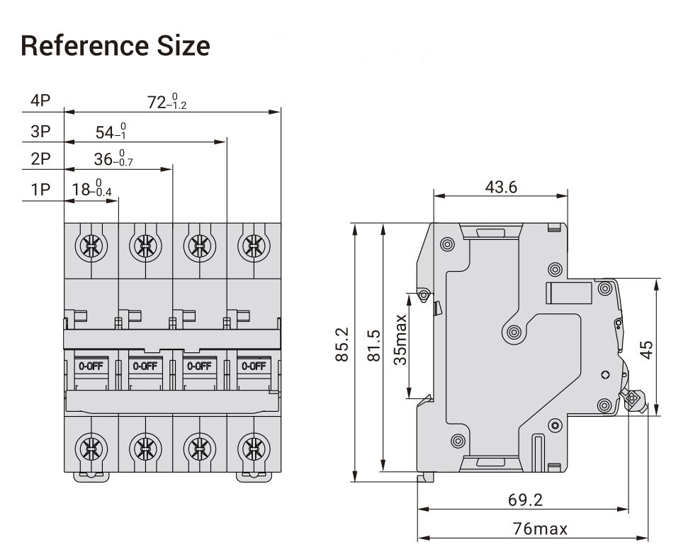 Kedu CKDB7 Miniature Circuit Breaker 1P C32A 6kA – DIN-Rail MCB, 230/400V & C-Curve – view 2