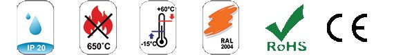 Courbi 08-21001-001 Round Junction Box Φ72×30 mm – Flush-Mount Masonry, IP20 & Orange – view 2