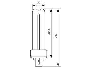 Tungsram BIAX-S 11W G23 840 Compact Fluorescent Lamp – 900 lm, 4000K & 2-Pin – view 2