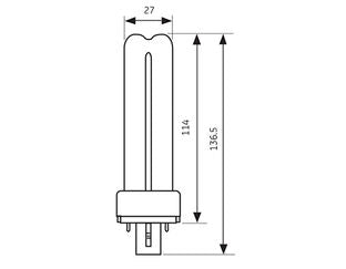 Tungsram BIAX-S 7W G23 840 Compact Fluorescent Lamp – 425 lm, 4000K & 10000h Life – view 2