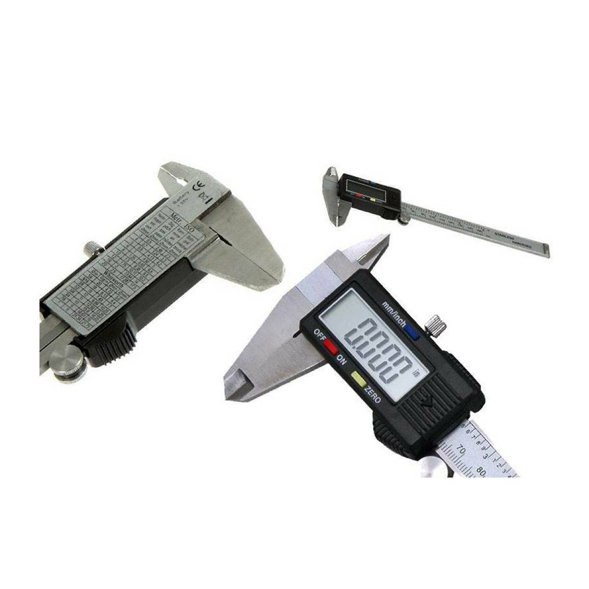 EL Digital Caliper 150mm – 0.01mm Resolution, LCD Display & LR44 Battery Included – view 2