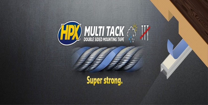 HPX Multi Tack Double-Sided Tape 12mm x 5m – Rubber Adhesive, Translucent & 55N – view 3