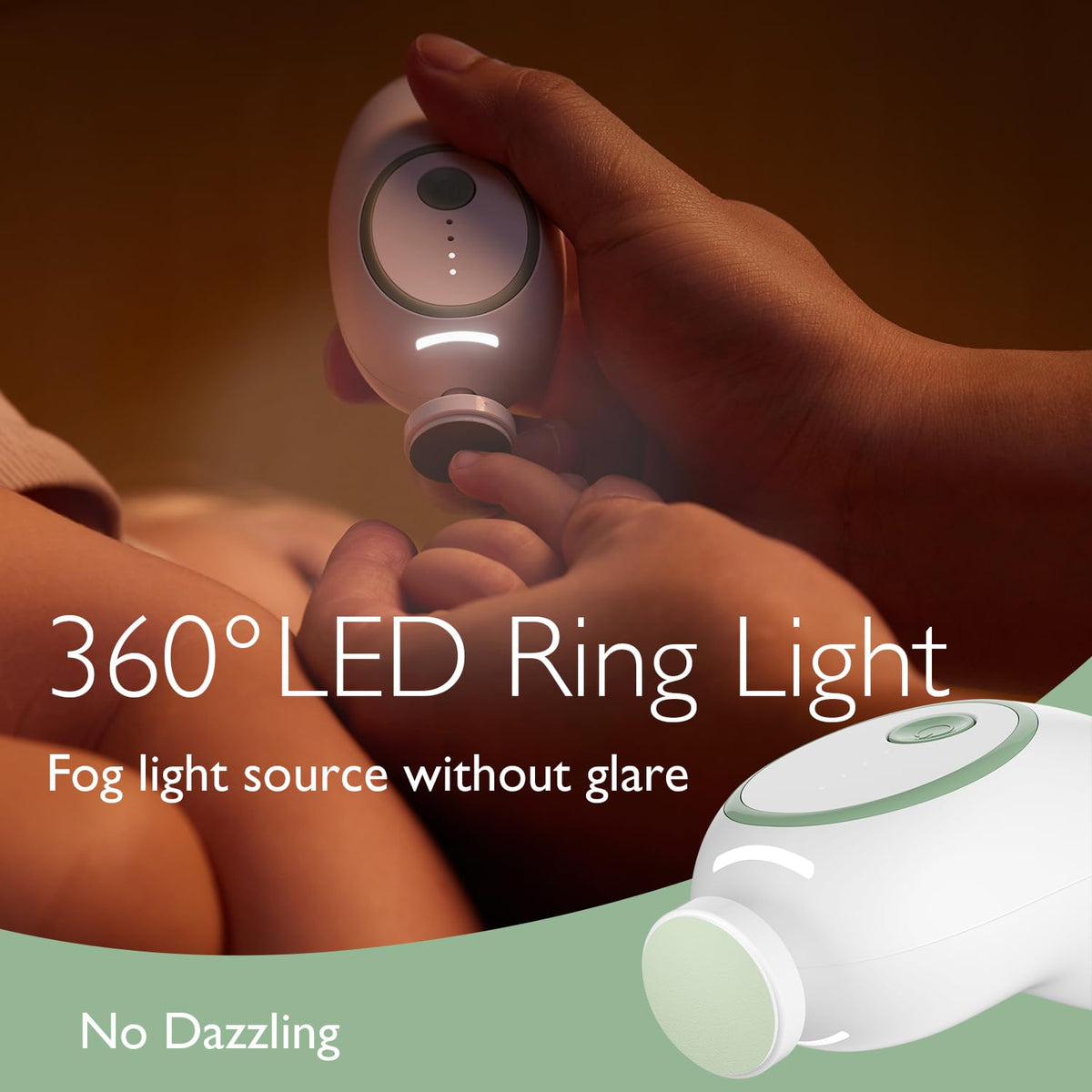 Momcozy Electric Baby Nail File – USB-C Rechargeable, 4 Speeds & LED Illumination – view 11