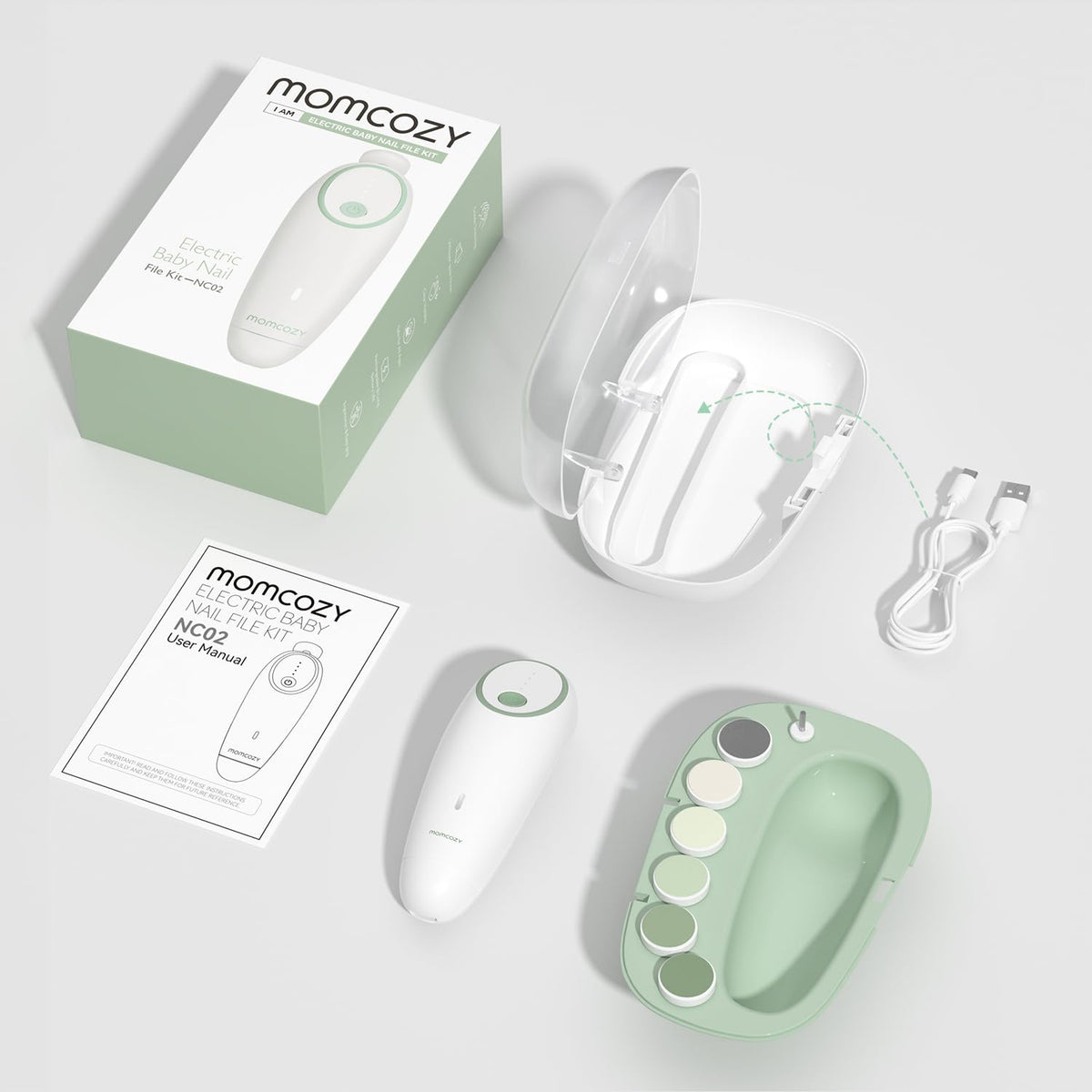 Momcozy Electric Baby Nail File – USB-C Rechargeable, 4 Speeds & LED Illumination – view 6