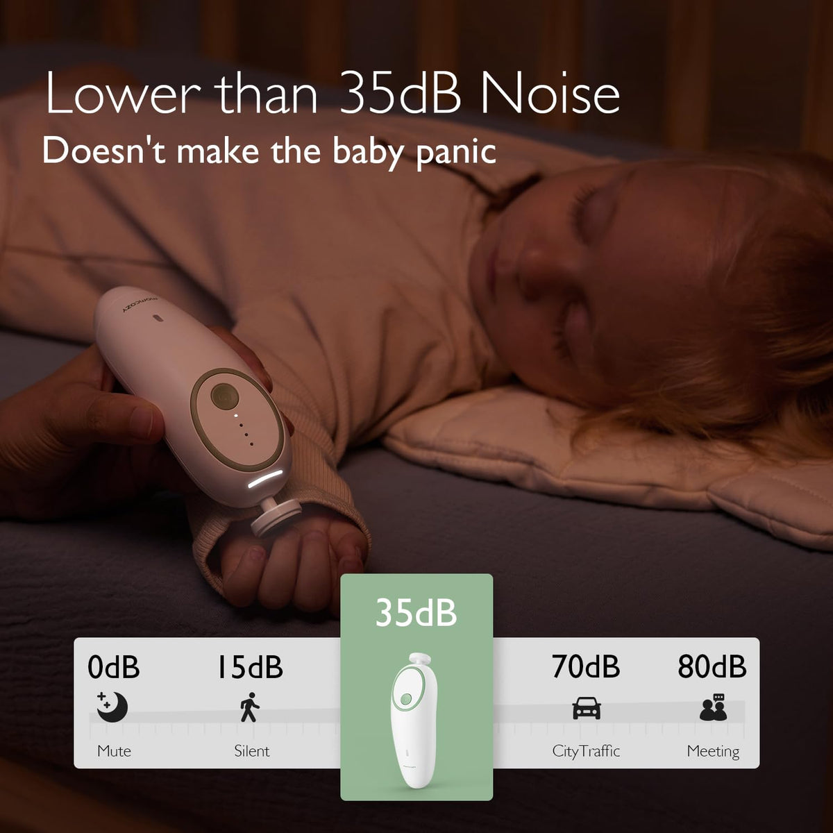 Momcozy Electric Baby Nail File – USB-C Rechargeable, 4 Speeds & LED Illumination – view 10