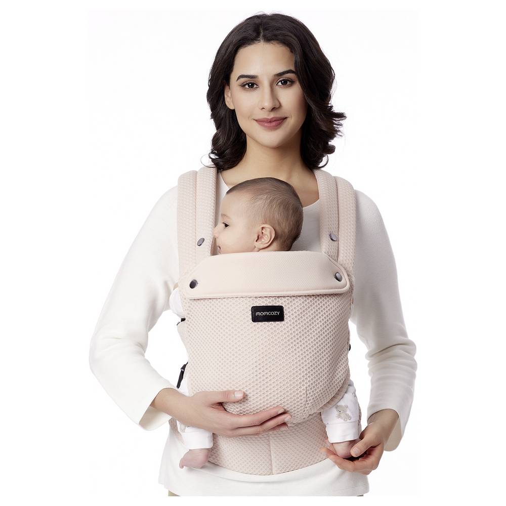 Momcozy BC001-PK12NB-A PureHug – Ergonomic Baby Carrier 3–20kg, Air Mesh, Pink