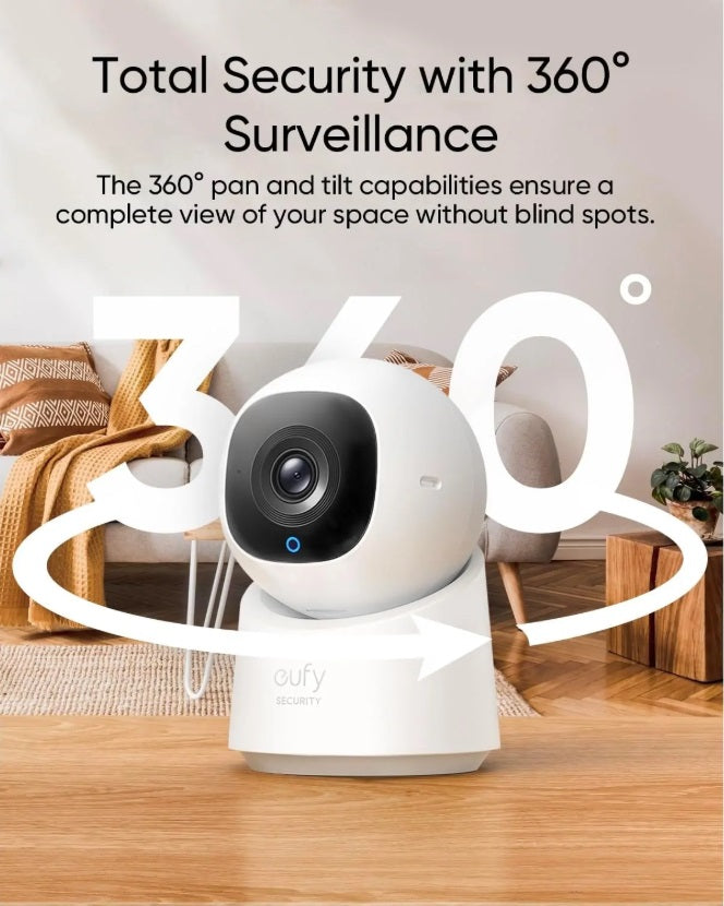 Anker eufyCam C220 2K IP Camera – 360° Pan & Tilt, AI Tracking, Night Vision