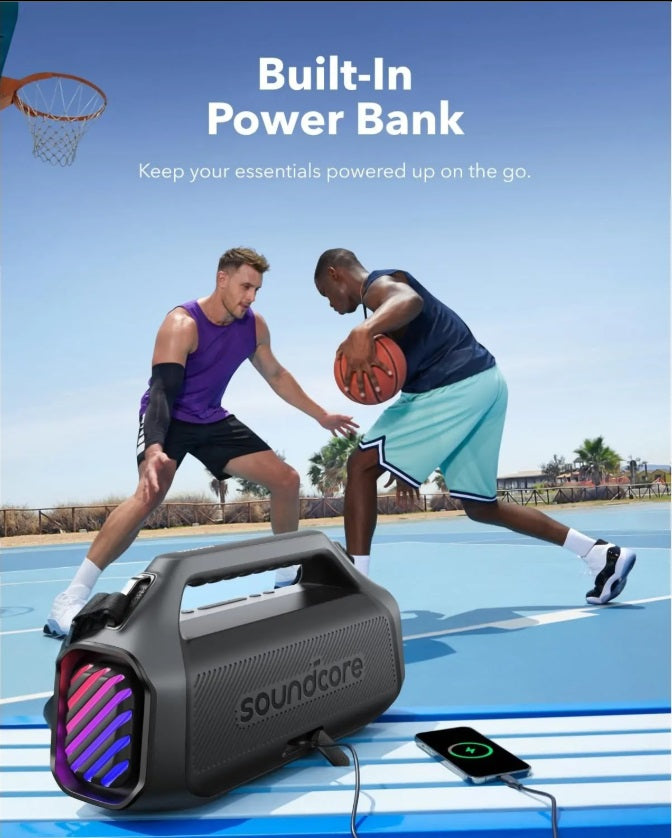 Anker A3134011 Soundcore Boom 2 Plus – 140W BT Speaker, IPX7, Phantom Black