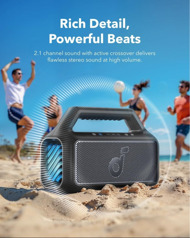 Anker A3138011 Soundcore Boom 2 – 80W Portable BT Speaker, IPX7 & 24H