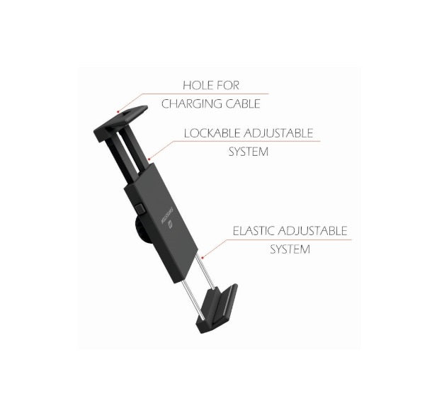 Swissten 65010505 S-GRIP T1-HK Car Phone & Tablet Mount – 3.5"-10.5", Adjustable Hooks, Black