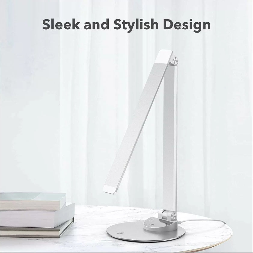 TaoTronics TT-DL19 LED Desk Lamp – 9W, 5 Modes, 5 Levels, USB Port, Touch, Silver