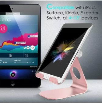 Lamicall LCRG S1 Tablet Stand – Adjustable 270°, 5"-13", Aluminum, Rose Gold