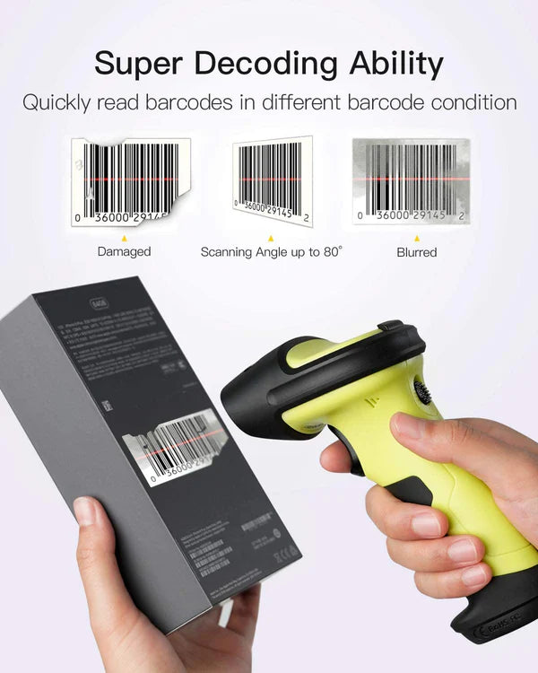 Inateck BCST-60 Wireless Barcode Scanner – 2.4 GHz, 35 m Range, 2600 mAh & 220 Scans/s – view 5