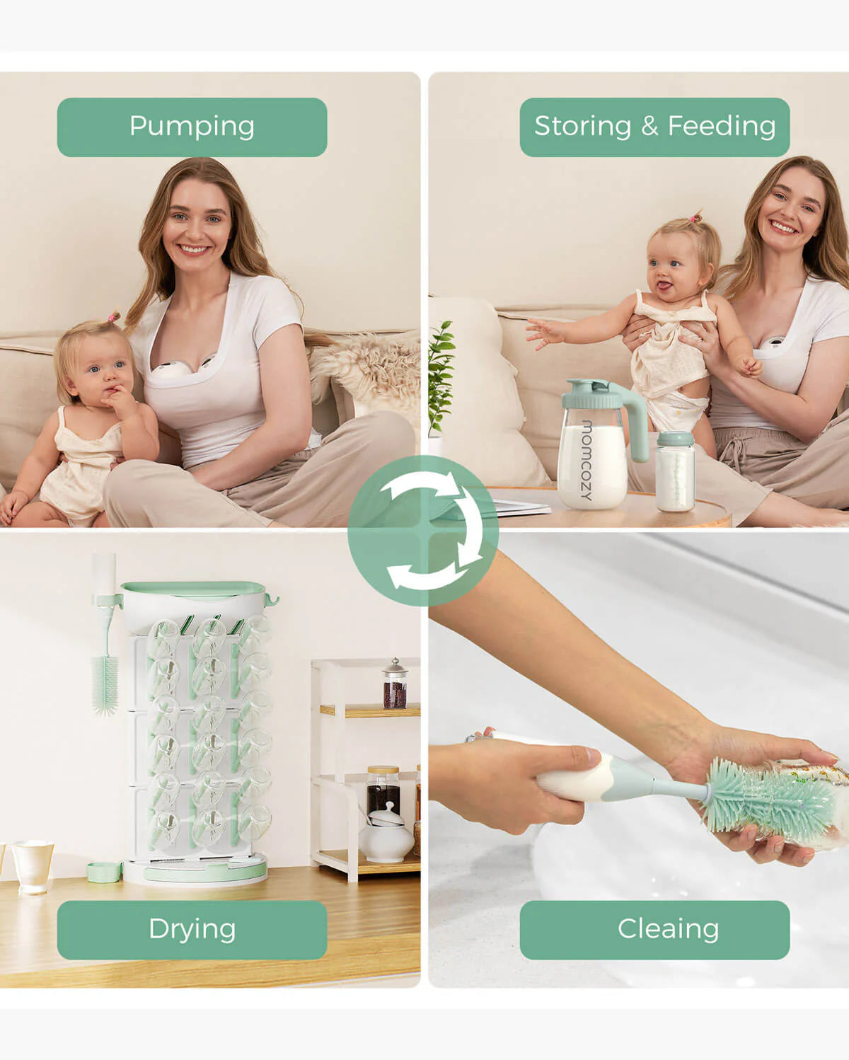 Momcozy DIY Baby Bottle Drying Rack – 18-Bottle Capacity, Adjustable & BPA-Free – view 9