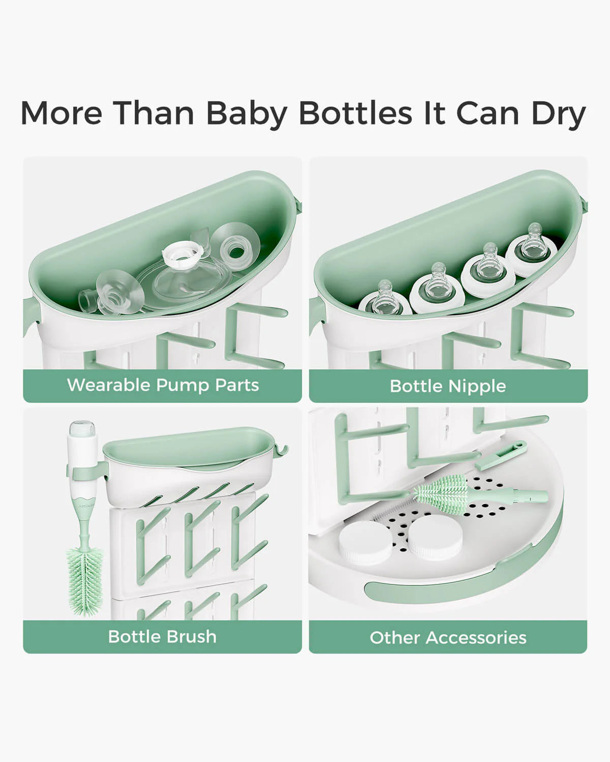 Momcozy DIY Baby Bottle Drying Rack – 18-Bottle Capacity, Adjustable & BPA-Free – view 7