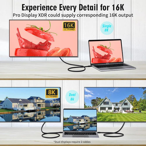 NÖRDIC 1.5 m Thunderbolt 5 Cable – 80 Gbps Data, 240W Charging & 16K Video Support – view 6